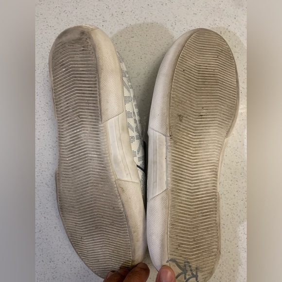 MICHAEL KORS Keaton White Navy Blue Monogram Logo Cool Slip-On Sneakers 10 - Picture 6 of 6